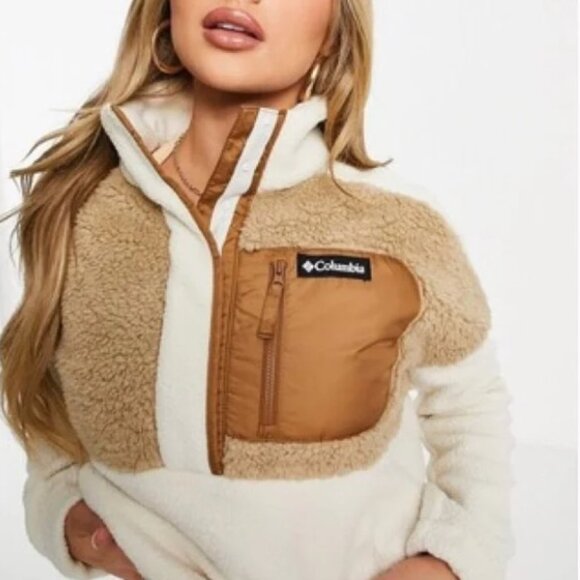 Columbia Lodge Sherpa Pullover in Chalk Beach NWT - Picture 2 of 6